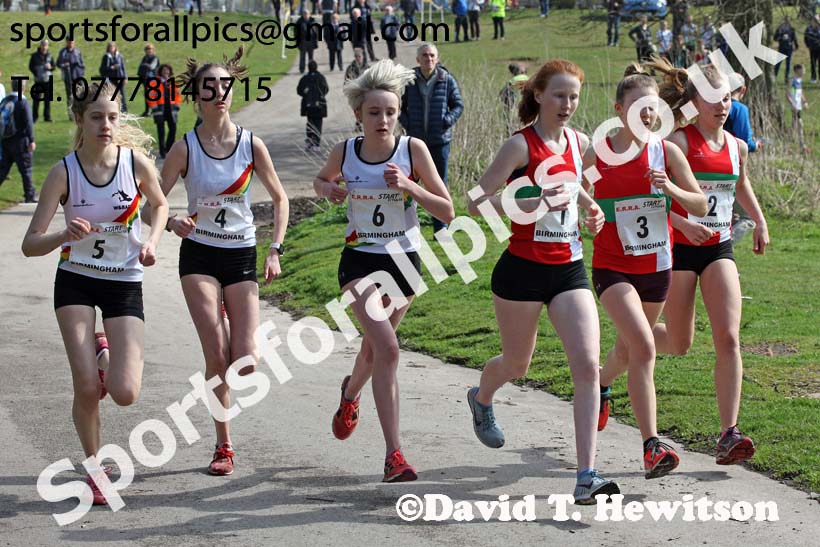 Womens under-17s 5k road race, 2018 ERRA Under-17s and Under-15s 5k Champs, Sutton Coldfield. Photo: David T. Hewitson/Sports for All Pics